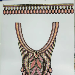 Haute qualité personnalisable 100% vêtements uniques fabriqués à la main brodé cou conçoit des patchs de mode dans des tailles personnalisées - Product Image 1