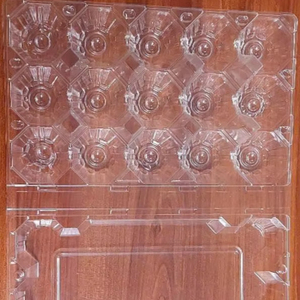 Conteneurs à œufs en plastique pratiques et durables à 15 trous Boîtes de rangement pour aliments à usage industriel - Product Image 1