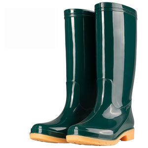 حذاء مطر نسائي أنيق قصير للكاحل بمقدمة مركبة سهل الارتداء، متوفر بالجملة، أسود من البولي فينيل كلوريد، مخصص للبالغين، مصنوع من البوليستر، متوفر بألوان متنوعة - Product Image 3