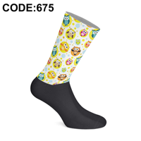 Chaussettes en coton de qualité supérieure fabriquées en Turquie, taille moyenne, impression numérique 360, graphisme par transfert thermique, design unique, couleurs haute définition