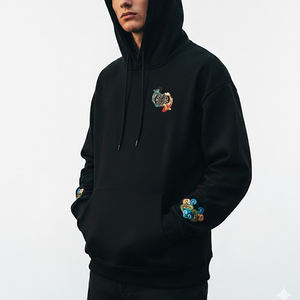 เสื้อฮู้ดดี้ปักลายผู้ชายคุณภาพดี ราคาสมเหตุสมผล ผ้าฟลีซเนื้อหนัก 100% ผ้าฝ้าย เสื้อฮู้ดดี้แบบสวมหัวผู้ชาย - Product Image 1