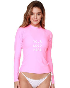 Haut de surf pour femme, protection UV, manches longues, protection solaire UV 50, impression personnalisée, combinaison de plongée, maillot de bain, vêtements de plage avec OEM - Product Image 5