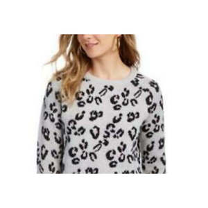 Maglione Grigio con Stampa Animalier Traspirante da Donna Planet Gold XS/X-Small, Stile Casual per Inverno e Autunno, Ricamato Jacquard - Product Image 2