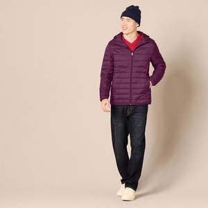 Veste matelassée respirante d'hiver pour homme, fabriquée par le fabricant, couleur violette brillante, sur mesure, épaisse, rembourrée en duvet, veste gonflée pour homme - Product Image 1