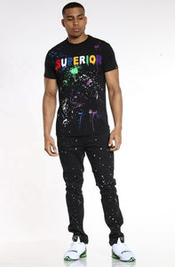 Camiseta de Algodón Transpirable de Corte Regular para Hombre, Tallas Grandes, Servicio OEM de Entrega Rápida, Impresión de Logotipo Personalizado, Tejido de Punto 60+ - Product Image 4