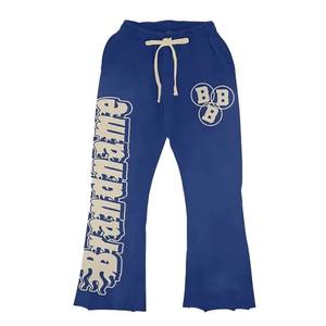 ชุดเซ็ต 2 ชิ้น เสื้อฮู้ดดี้และกางเกงวอร์มผ้าฝ้าย 100% ระบายอากาศได้ดี ปักลายปะติดแบบดิสเทรส พร้อมโลโก้ สำหรับผู้ชาย ปี 2026 - Product Image 6