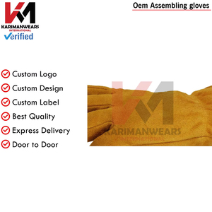 ถุงมือหนังแท้สั่งทำพิเศษสำหรับงานก่อสร้าง ราคาขายส่ง - Product Image 5