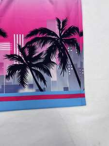 Pantalones cortos de poliéster con bolsillos con cordón informales y cintura elástica cómoda de secado rápido de verano Vintage personalizados - Product Image 6