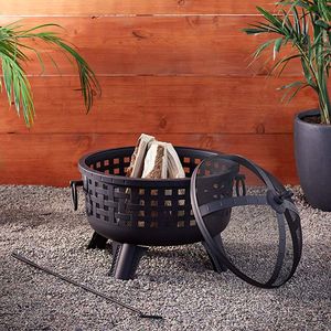 Fogata de hierro de perfil bajo con diseño elegante y pintura resistente al calor para salas de estar contemporáneas al aire libre - Product Image 2