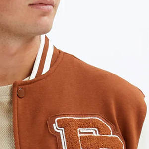 Veste d'hiver Letterman à col montant personnalisable pour hommes, utilisation en extérieur, logo avant, vente en gros, taille disponible - Product Image 5