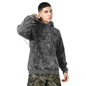 Streetwear vintage personnalisable délavé à l'acide sweat à capuche pour homme sweat-shirt d'hiver en coton polaire surdimensionné avec logo imprimé OEM Service - Product Image 1