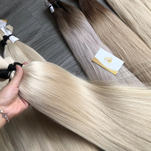 Meilleur prix 30 pouces longueur étirée couleur en vrac non traitée extensions de cheveux humains vierges Remy du Vietnam en gros - Product Image 1