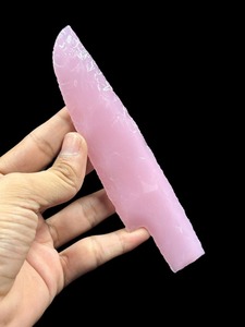 Artisanat couteau en verre Quartz Rose Kanpping lame fantaisie crantée couteau en cristal sculpté à la main poignards Wicca cadeau supprimer la négativité - Product Image 3