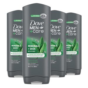 Gel douche minéral et sauge For Men+Care, blanchissant, lot de 4, pour le soin de la peau masculine, 18 oz - Product Image 4