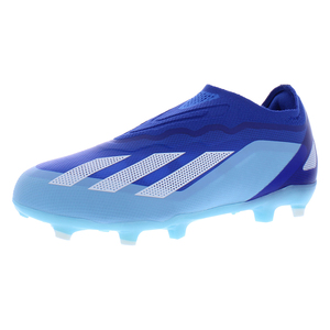 Scarpe Adidas X Crazyfast.1 Senza Lacci per Terreni Duri GS per Ragazzi Colore: Blu Brillante/Bianco Nuvola/Rosso Solare 100% Autentiche - Product Image 1