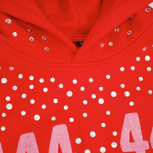 เสื้อฮู้ดดี้สตรีทแวร์ผ้าฟลีซหนานุ่มทรงโอเวอร์ไซส์สำหรับผู้ชาย ยี่ห้อ Stitchmode รุ่น Winter พร้อมปักลายเชนีลแบบกำหนดเองและประดับด้วยคริสตัลทั้งตัว - Product Image 4