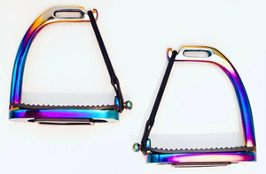 Estribos de Seguridad para Caballos, Material Sólido, Diseño de Pavo Real Arcoíris, Antideslizantes, Flexibles, Protección Lateral para el Tobillo, Equipo de Equitación - Product Image 2