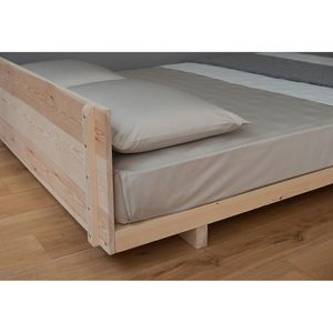 Cama minimalista de madera maciza de teca Indonesia - Product Image 3