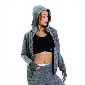 Chándal con cremallera y logotipo de impresión personalizado de alta calidad para mujer, chándal flexible de Material personalizado para mujer - Product Image 1