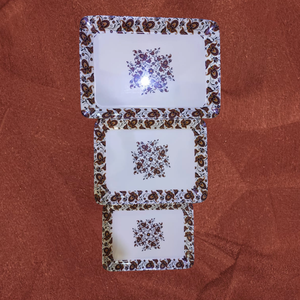 Ensemble de plateaux de service en mélamine avec logo personnalisé en gros plateaux roulants des fabricants plateau de service en mélamine en plastique de qualité supérieure - Product Image 4