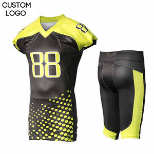 Maillot de football américain unisexe de qualité supérieure, respirant, en polyester, taille plus, court, évacuant l'humidité, personnalisable - Product Image 1