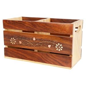 Cubiertos de madera de primera calidad con acabado natural para organizador de almacenamiento de cocina y arreglo de mesa de comedor - Product Image 6