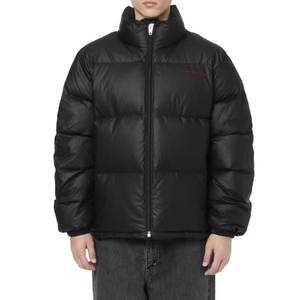 Chaqueta de Invierno Casual de Alta Calidad para Hombre, Ligera, con Capucha, Negra, Acolchada, Impermeable, Transpirable, con Cierre de Velcro - Product Image 4