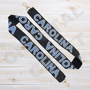 Hound Dog Glitter Personnalisé Or Blanc Perles De Rocaille Sac Sangles 'Hook Em Horns' Accessoire À La Mode Perlé Sac À Main Sangle - Product Image 4