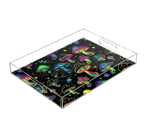 Plateau de service en acrylique personnalisé imprimé plateau de service imprimé classique décoration plateau de nourriture pour servir - Product Image 1