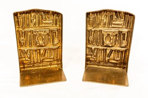 Pair of Modern Brass Book Case <b>Bookends</b> for Birthday - Product Image 5