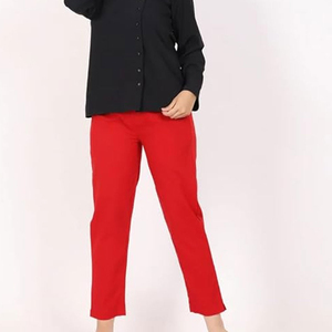 2025 New Fashion Women's Canvas Winter <b>Trousers</b> High Quality <b>Elastic</b> <b>Waist</b> Mid <b>Waist</b> Flat Breathable Windproof Factory Direct - Product Image 5