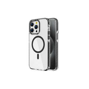 Coque Netzy pour iPhone 15 Pro Max compatible MagSafe, antichoc avec airbag, en silicone, trou pour lanière, finition électroplaquée givrée - Product Image 2