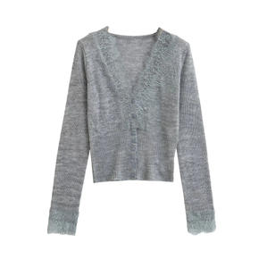 Cárdigan de Punto de Lana/Acrílico para Mujer, Estilo Casual, Mangas Regulares, Brinda Comodidad y Versatilidad para el Uso Diario - Product Image 2