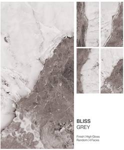 Carreaux en porcelaine de qualité supérieure, finition brillante, gris BLISS, 600x1200 - Product Image 3