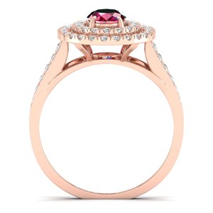 REYES fabrica joyería fina de aniversario de moissanita de oro de 14 quilates para mujer, anillos de compromiso de piedras preciosas de rubí de lujo para ella - Product Image 4