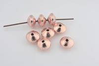 Perle métallique en forme d'espaceur, plaqué or brossé de 10mm, composants métalliques pour la fabrication de bijoux et breloques, perle et breloque en métal