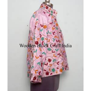 Hand Embroidered Velvet <b>Jacket</b> Boho Suzani Floral Coat Bohemian Festival Outerwear Winter Warm <b>Jacket</b> Gift <b>For</b> <b>women</b> - Product Image 4