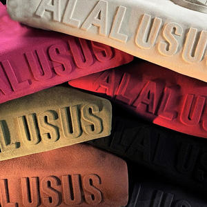 Sudadera con capucha en relieve 3D Premium 100% algodón tela francesa anticontracción de talla grande invierno/primavera sudaderas con capucha sin cuerda en relieve - Product Image 3