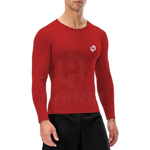 Venta caliente logotipo personalizado de los hombres de compresión Rash Guard último diseño transpirable camisas de compresión - Product Image 2