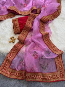 ผ้าโปร่งบางพิมพ์ลายดอกไม้ดิจิทัลและปักเลื่อมสำหรับผู้หญิงแฟชั่น - Product Image 2