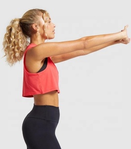 Camisetas de gimnasio ajustadas de alta calidad para mujer, camisetas sin mangas de verano con MOQ bajo, ropa deportiva de talla grande con diseño sin mangas - Product Image 5