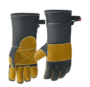 Venta al por mayor guantes de cuero Kevlar personalizados para soldadores seguridad Tig puño largo con duradero - Product Image 5