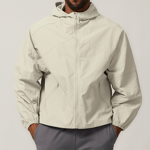 Veste coupe-vent unisexe toutes saisons imperméable respirante légère pour la course à pied en plein air entraînement design softshell intégré - Product Image 1