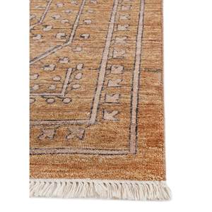 Alfombra de Lana Anudada a Mano Someplace in Time, Diseño Geométrico Rojo y Naranja, Estilo Afgano para el Hogar EA-7103 - Product Image 4