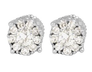 Boucles d'oreilles à la mode avec diamant cultivé en laboratoire et or 10 carats style unique bijoux glacés pour les styles streetwear - Product Image 1