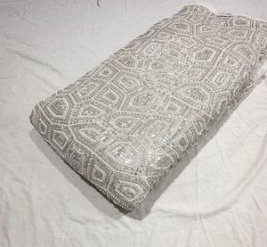 Tissu moderne de tulle georgette en viscose au design personnalisé avec séquence de broderie pour vêtements de mariage disponible au prix de gros - Product Image 2