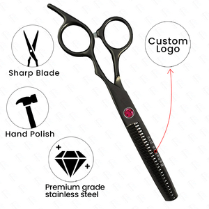 Best Quality Black Barber Thinning Scissors Factory Price <b>Blending</b> Scissors <b>Hair</b> Stainless Steel Sharp Blade Beauty Tool - Product Image 3