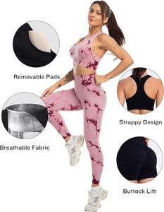 Conjunto Deportivo Atlético Nuevo, Sujetador Deportivo Sólido y Pantalones Cortos de Cintura Alta con Logotipo Frontal, Ropa Deportiva para Mujer, Gimnasio, Fitness, Entrenamiento, Elástico en Cuatro Direcciones - Product Image 4