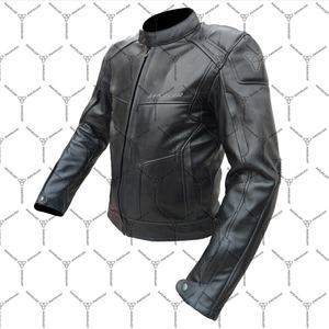Chaqueta de cuero de motocicleta para Mujer | Chaqueta de motociclista con estilo | Chaqueta de montar de cuero duradera aprobada por la CE - Product Image 2