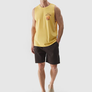 Culturismo logotipo personalizado algodón deportes impresión correr Tops músculo Stringer Fitness gimnasio hombres camiseta sin mangas - Product Image 4